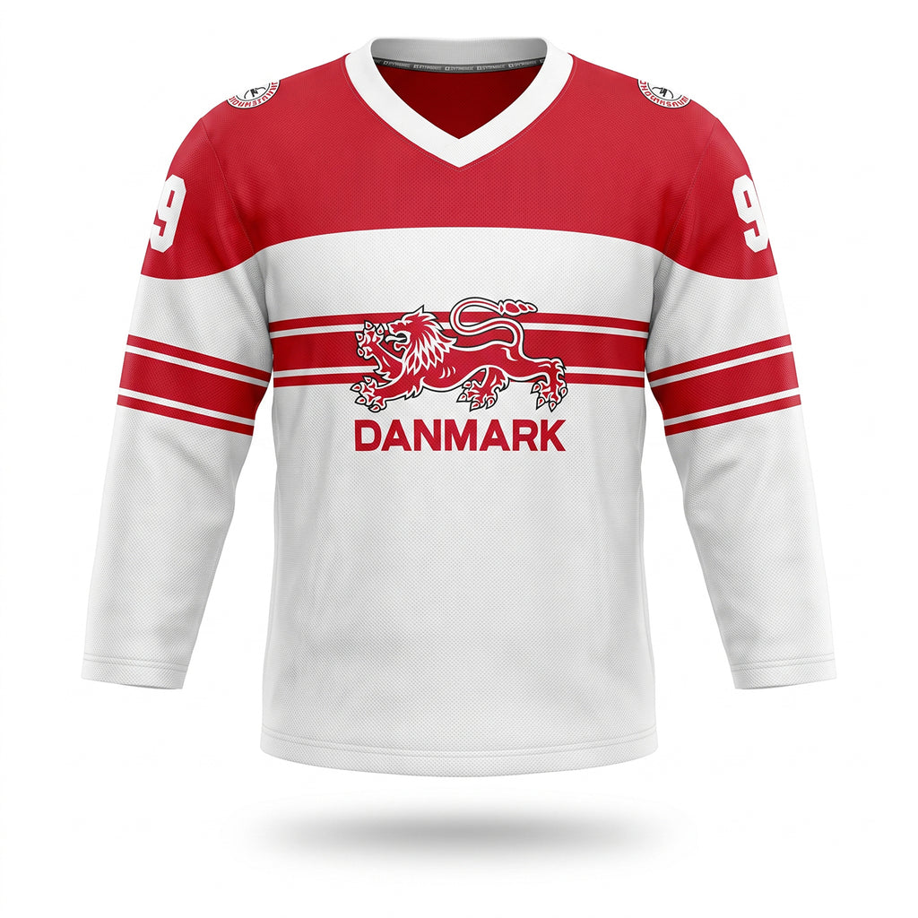Denmark hockey jersey white 2022