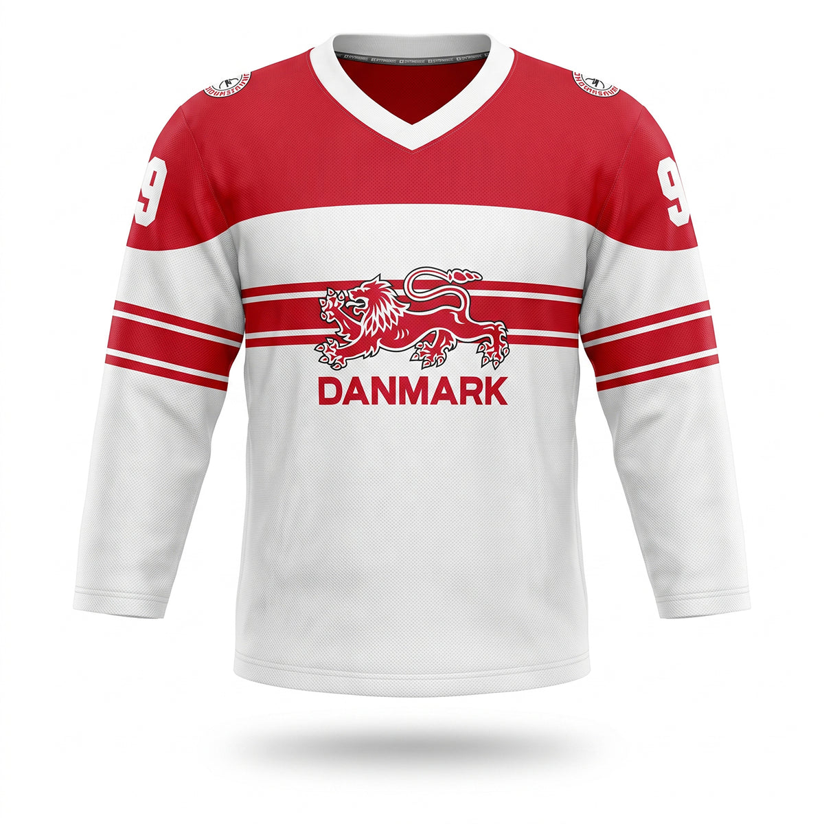 Denmark hockey jersey white 2022