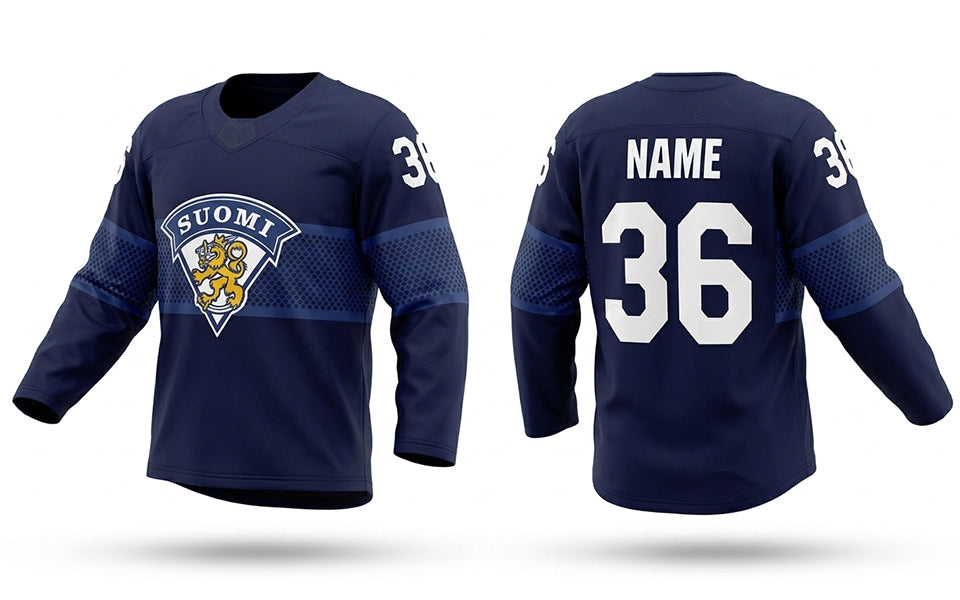 Finland hockey jersey blue 2025