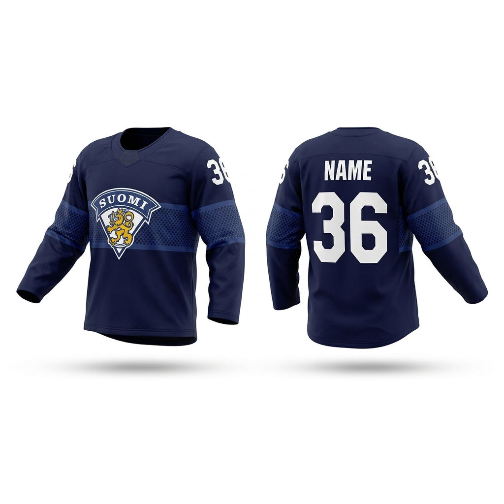 Finland hockey jersey blue 2025