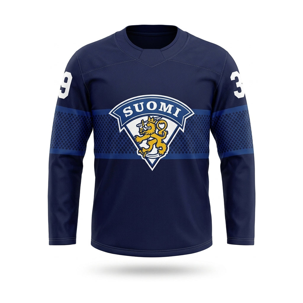Finland hockey jersey blue 2025