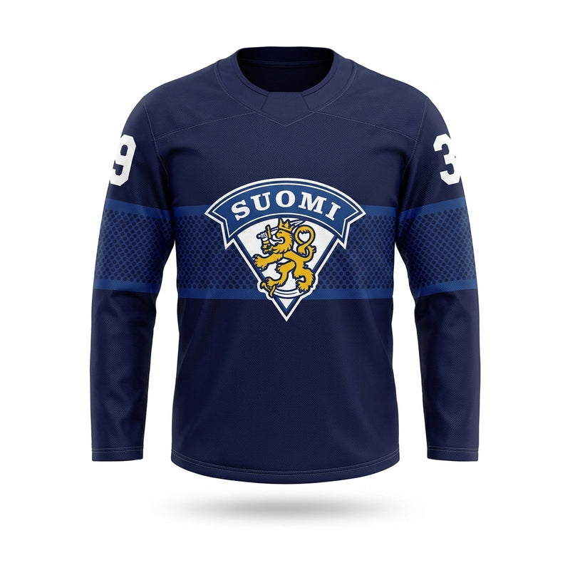 Finland hockey jersey blue 2025
