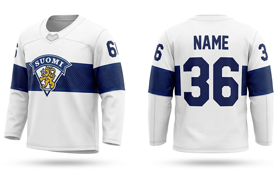 Finland hockey jersey white 2025