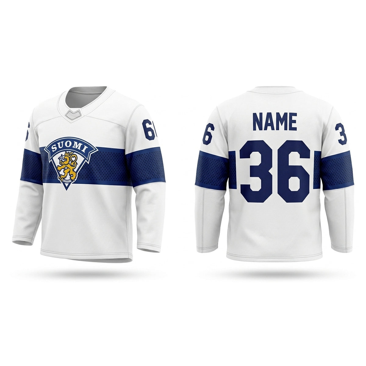 Finland hockey jersey white 2025