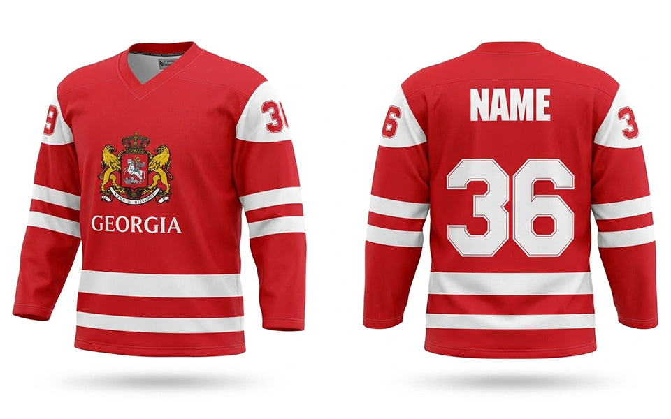 Georgia hockey jersey red