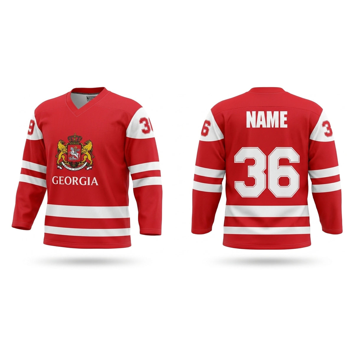 Georgia hockey jersey red