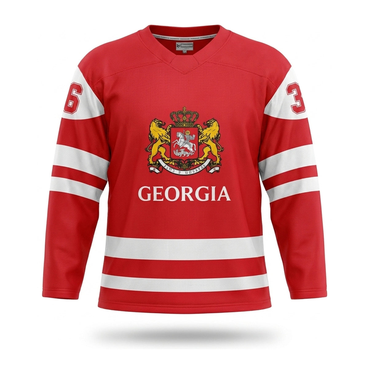 Georgia hockey jersey red