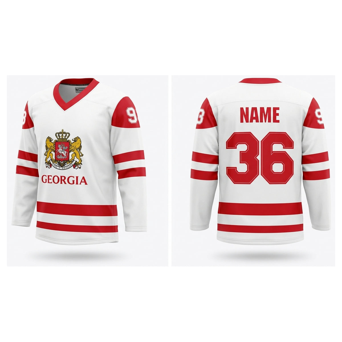 Georgia hockey jersey white
