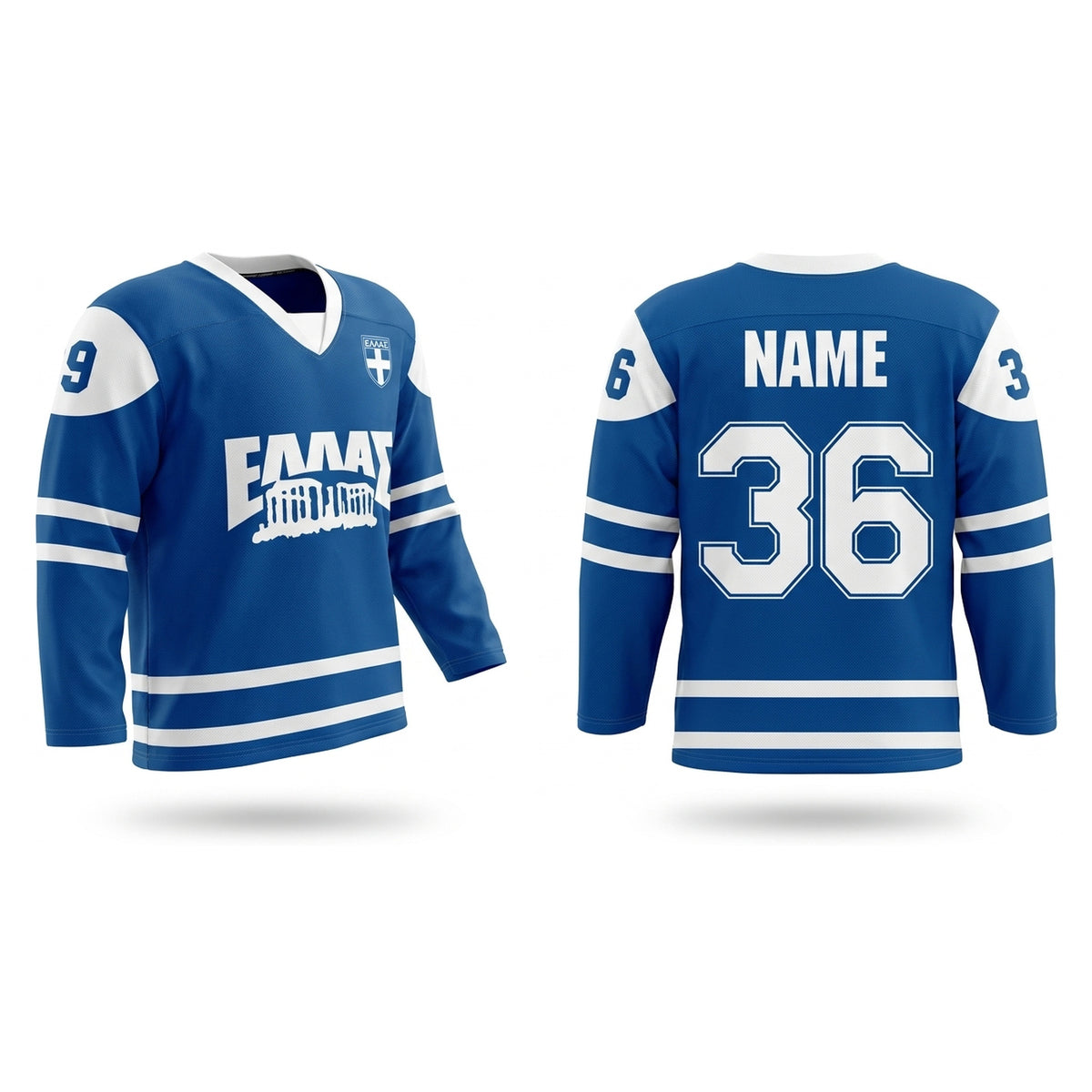 Greece hockey jersey blue