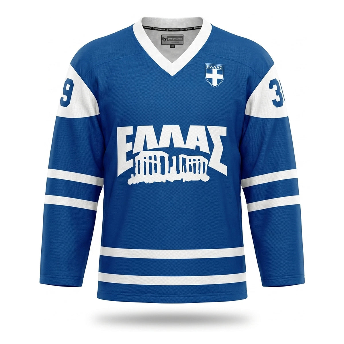Greece hockey jersey blue