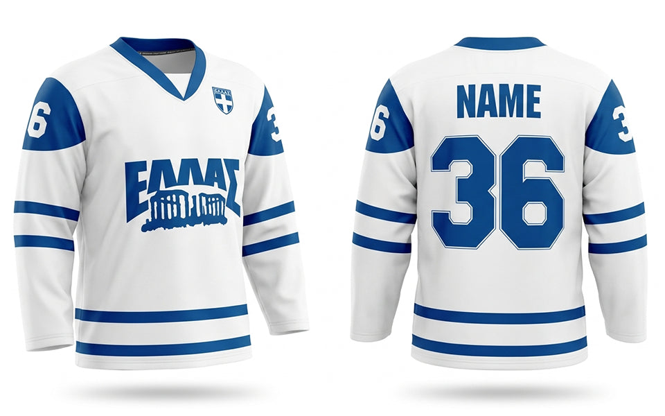 Greece hockey jersey white