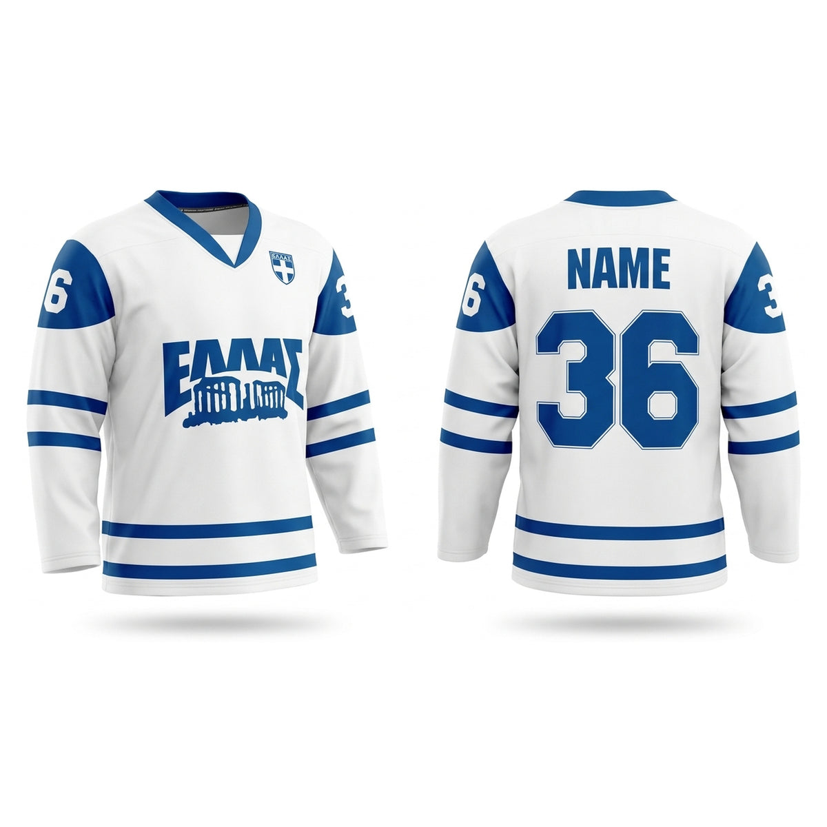 Greece hockey jersey white