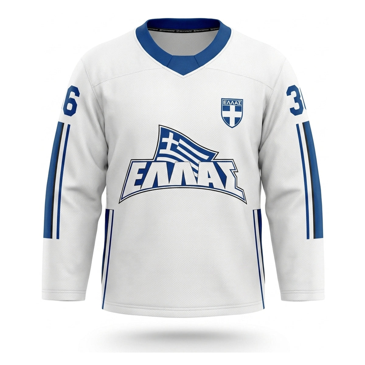 Greece alternative hockey jersey white