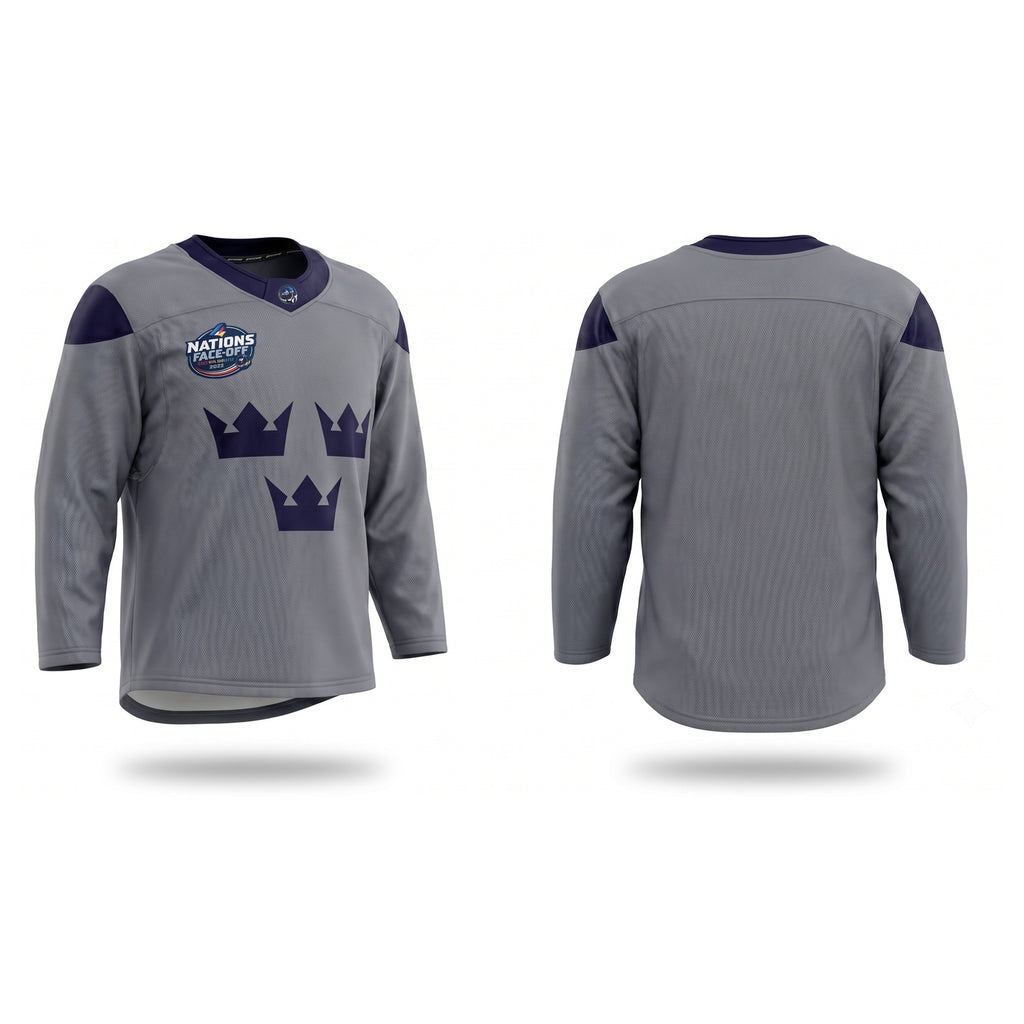 Sweden hockey grey practice jersey 2025