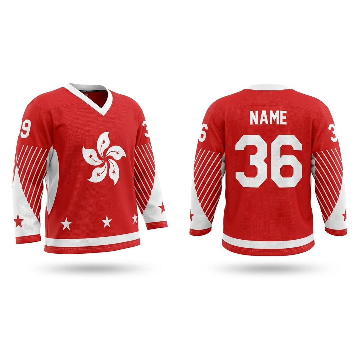 Hong Kong 香港 hockey jersey red