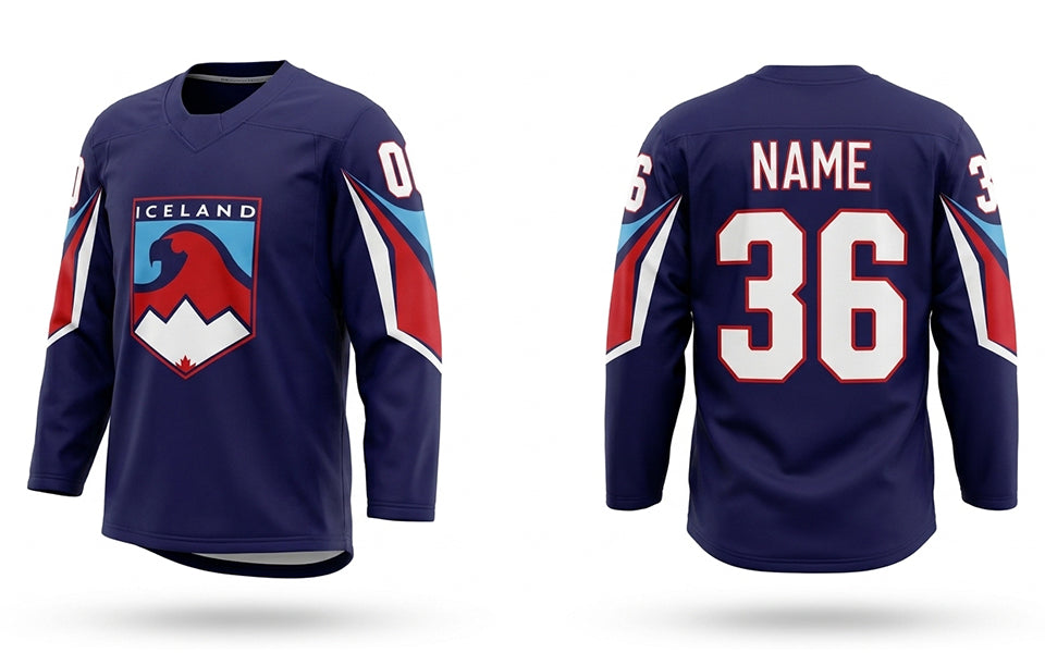 Iceland hockey jersey blue 2025