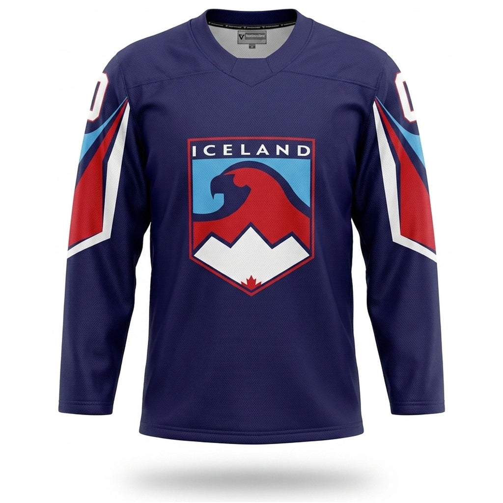 Iceland hockey jersey blue 2025