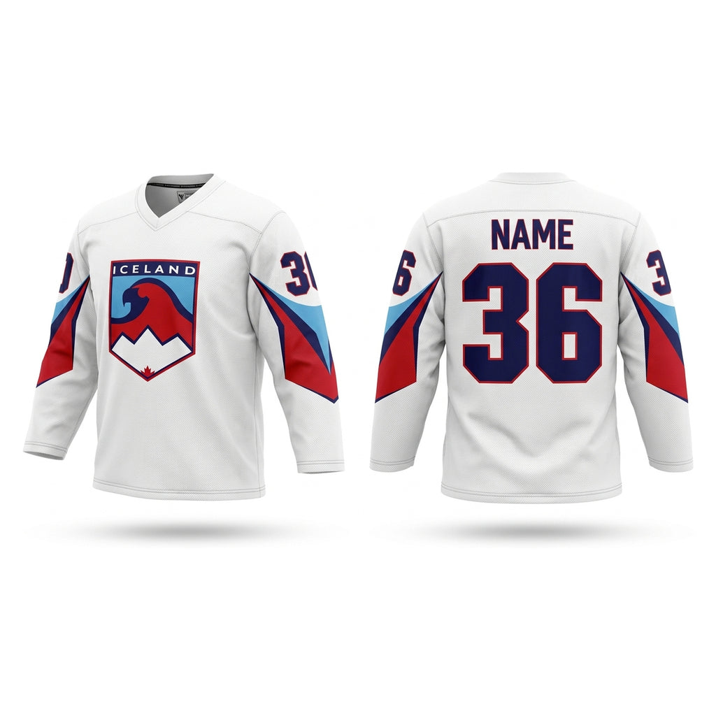 Iceland hockey jersey white 2025