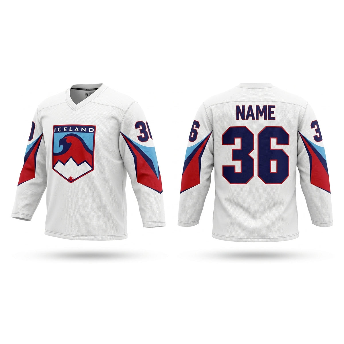 Iceland hockey jersey white 2025