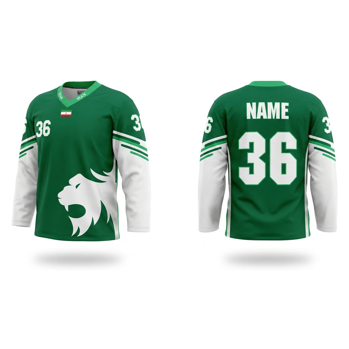 Iran ????? Hockey Jersey Green