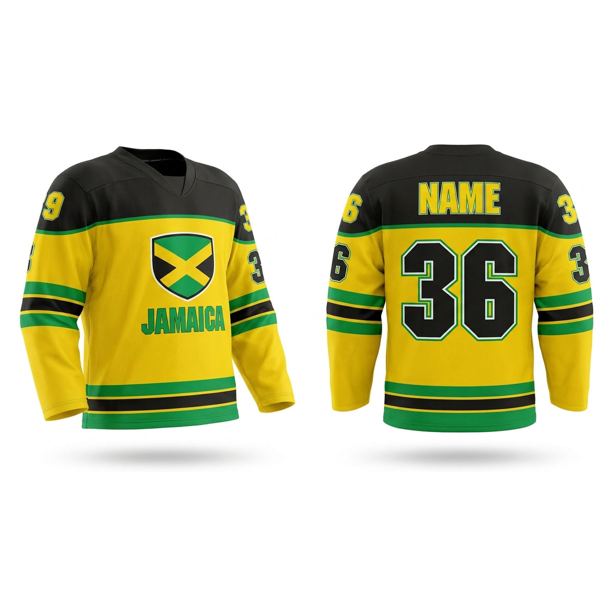 Jamaica hockey jersey Yellow