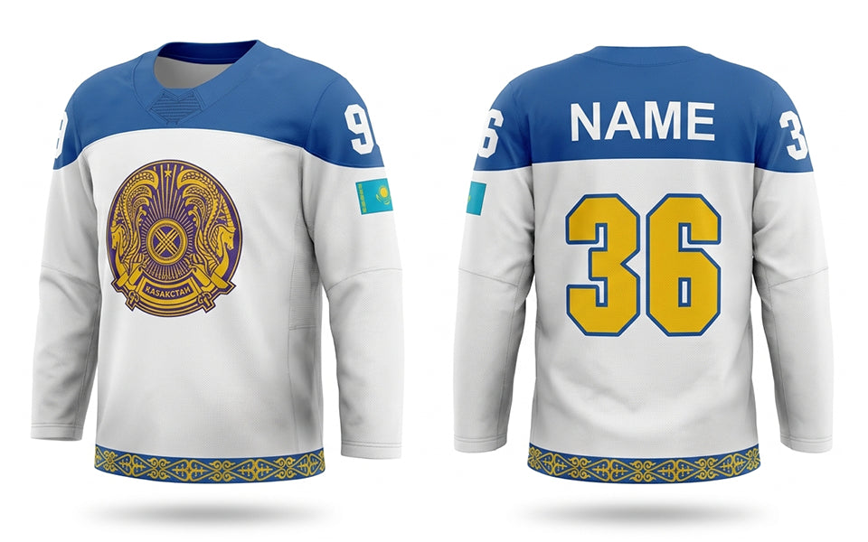 Kazachstan hockey jersey white 2022