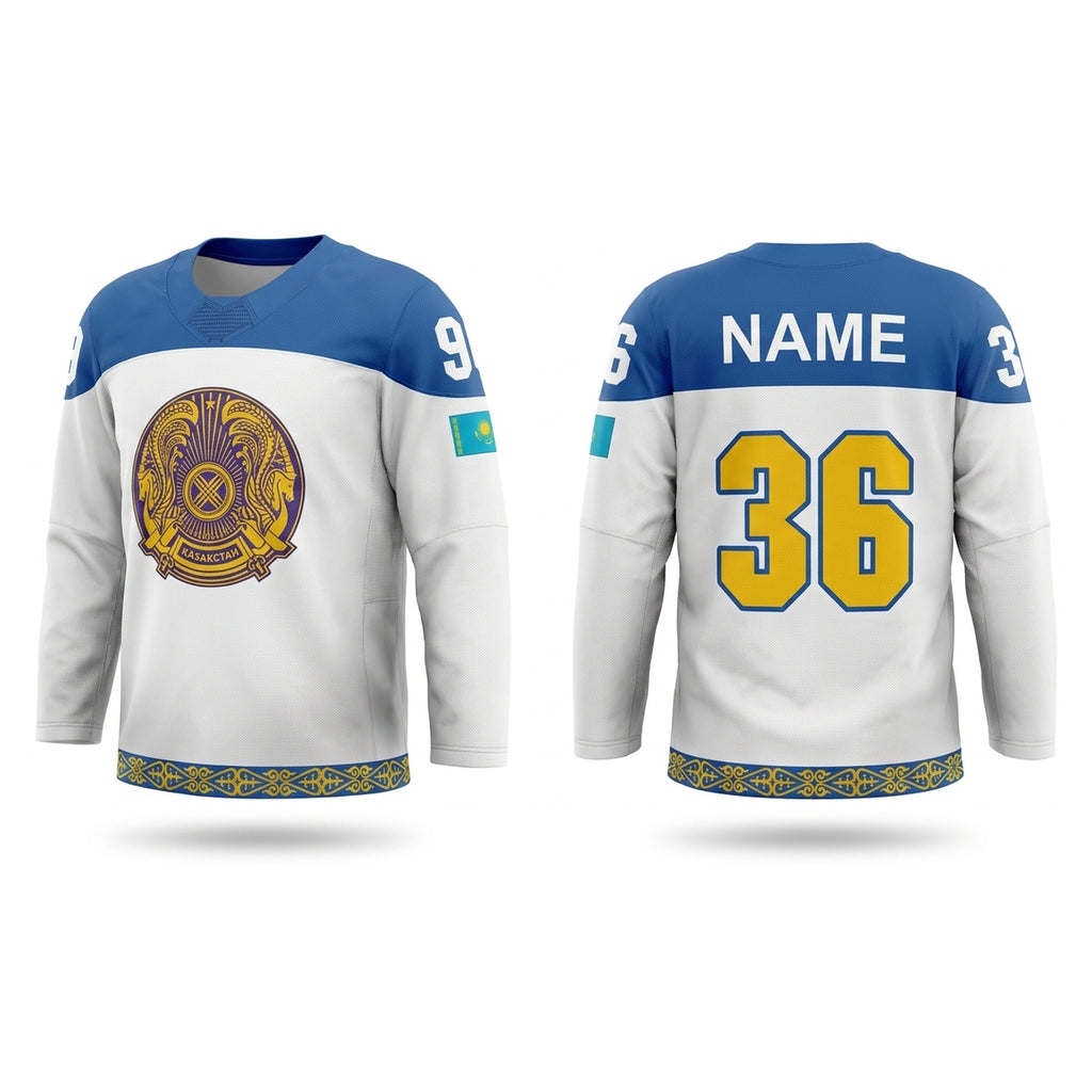 Kazachstan hockey jersey white 2022