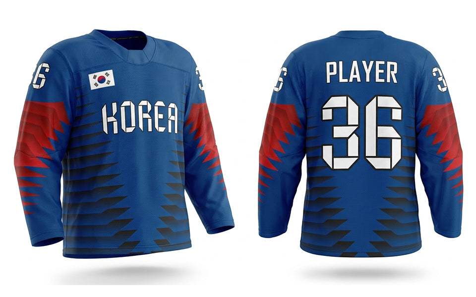 Korea hockey jersey blue 2018