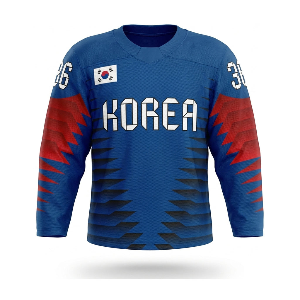 Korea hockey jersey blue 2018
