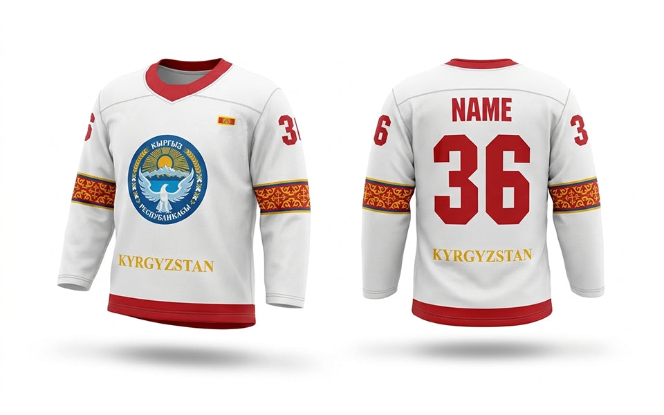 Kyrgyzstan hockey jersey white