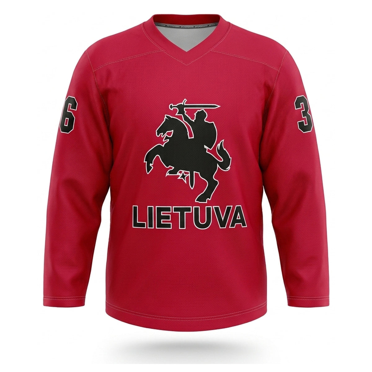 Lithuania hockey jersey red