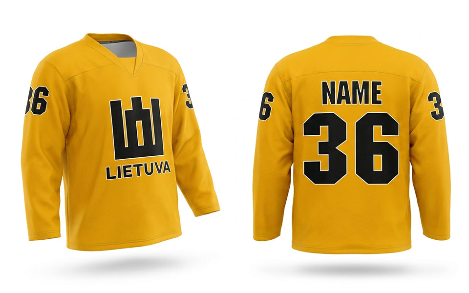 Lithuania hockey jersey yellow