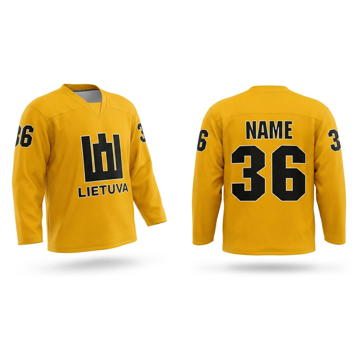 Lithuania hockey jersey yellow