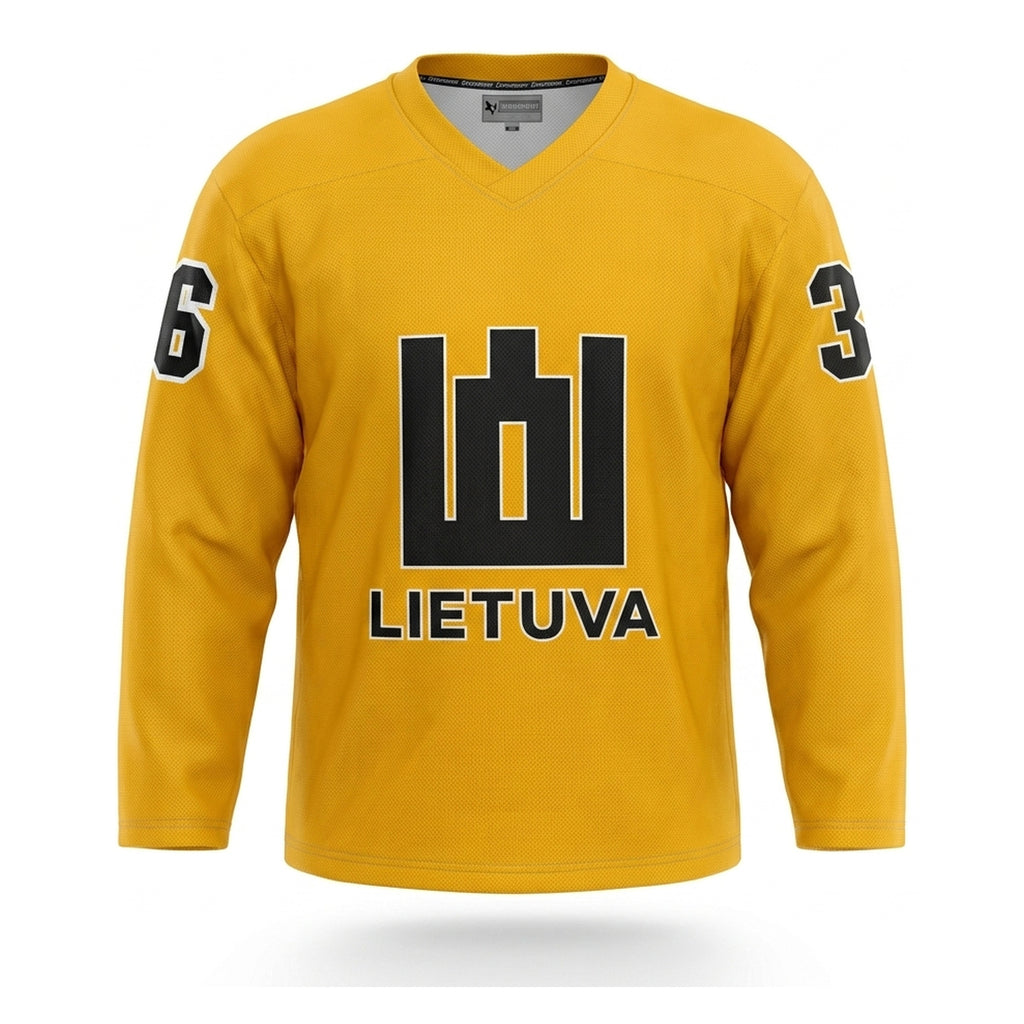 Lithuania hockey jersey yellow