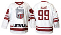 Latvia hockey jersey white