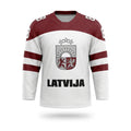 Latvia hockey jersey white design 2017