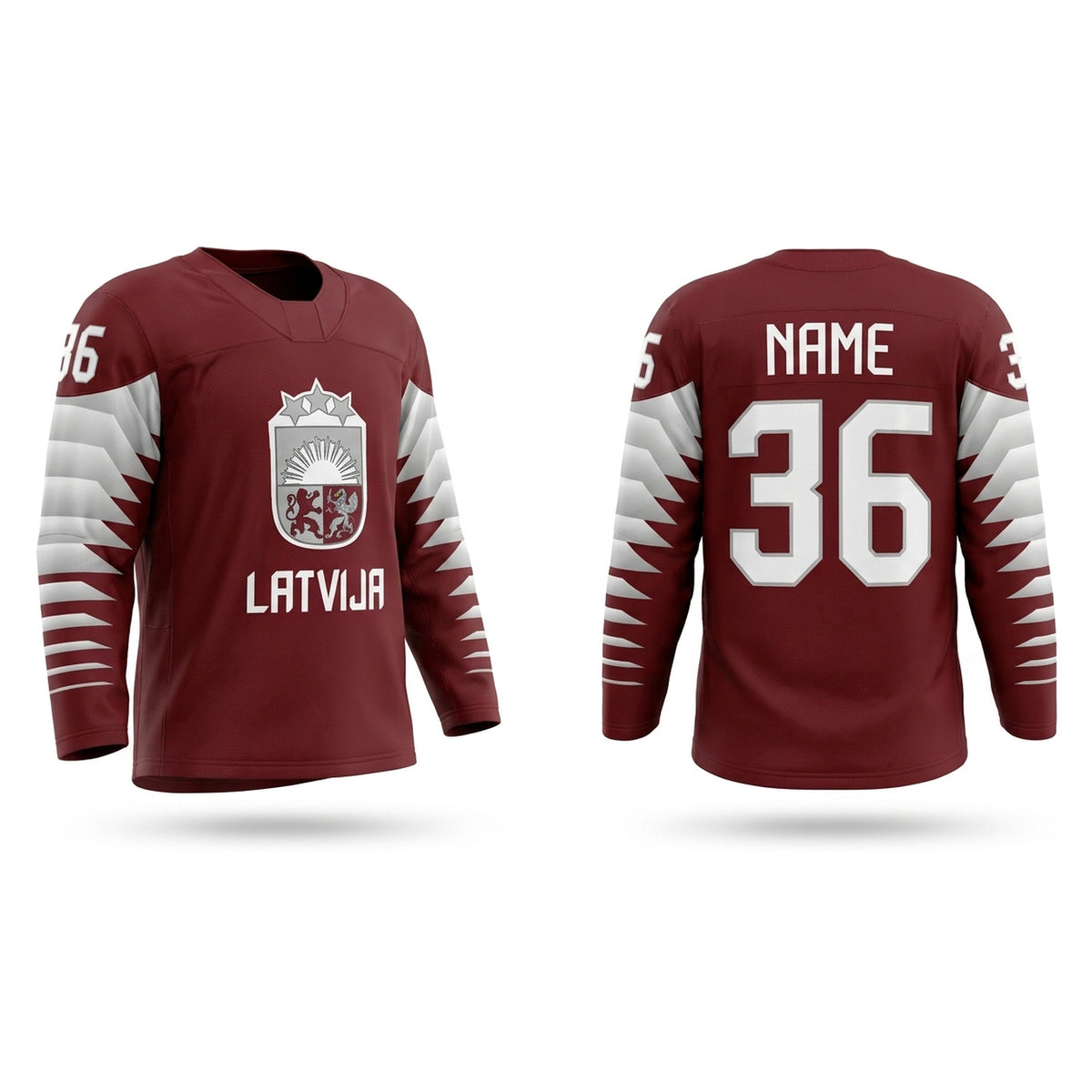 Latvia hockey jersey dark design 2019
