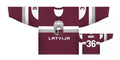Latvia hockey jersey dark design 2025