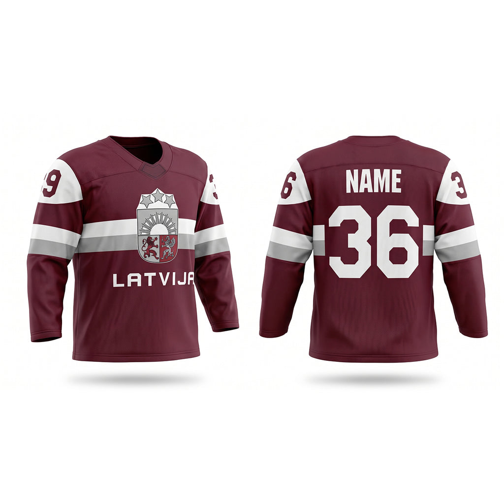 Latvia Hockey Jersey Dark 2025