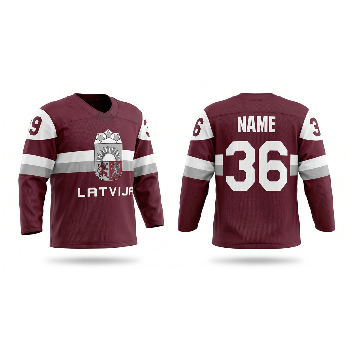 Latvia Hockey Jersey Dark 2025