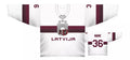 Latvia hockey jersey white design 2025