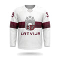 Latvia Hockey Jersey White 2025