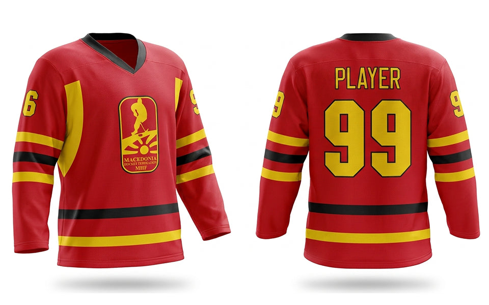 North Macedonia hockey jersey red