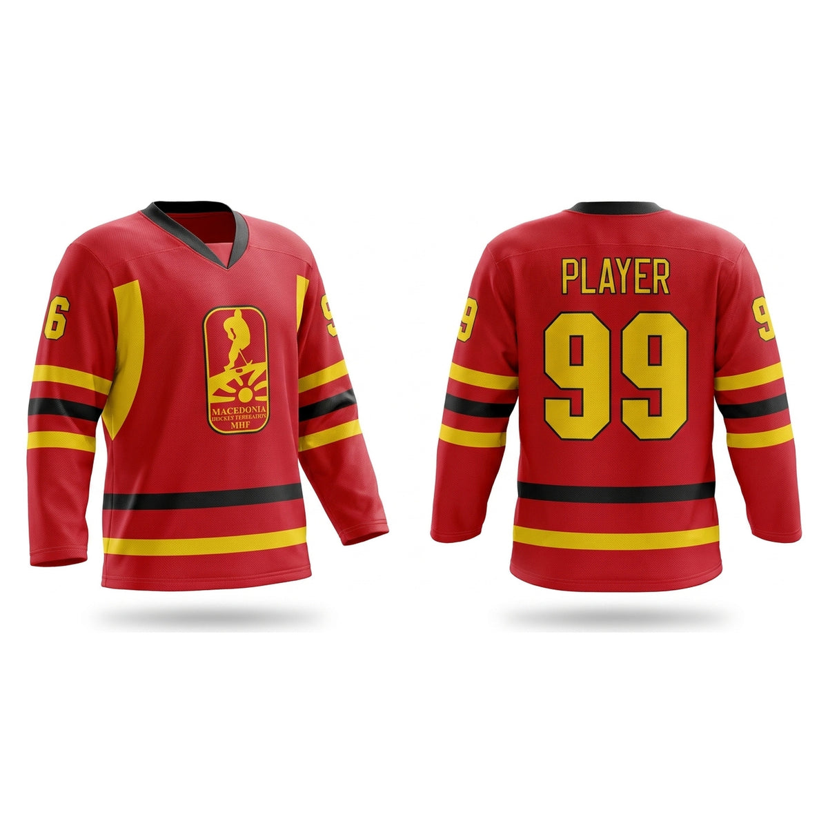 North Macedonia hockey jersey red