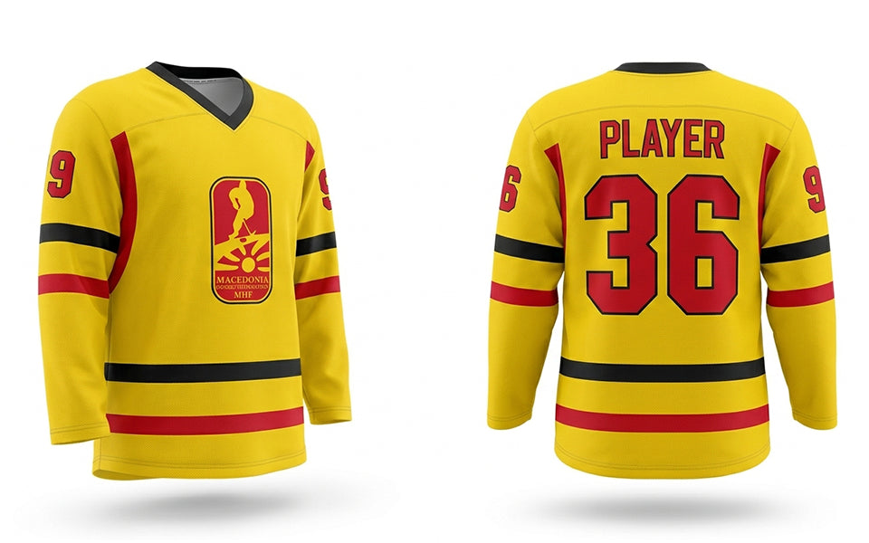 North Macedonia hockey jersey yellow