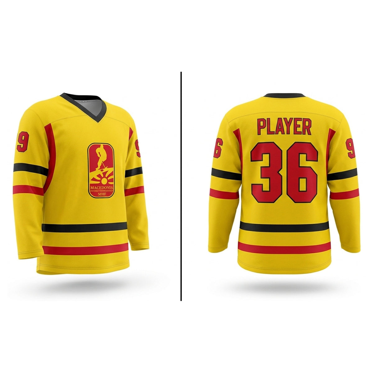 North Macedonia hockey jersey yellow