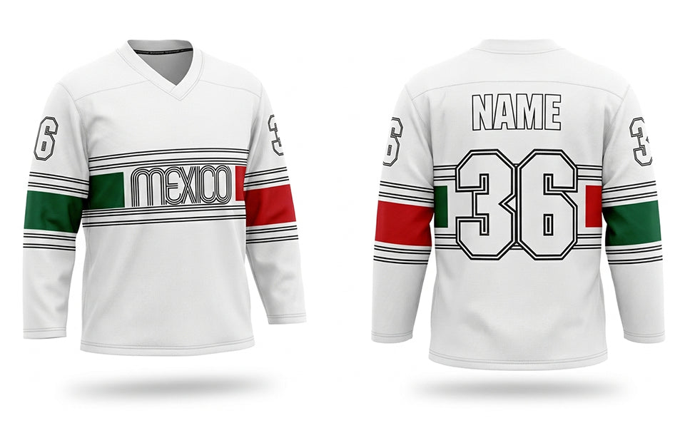 Mexico hockey jersey white