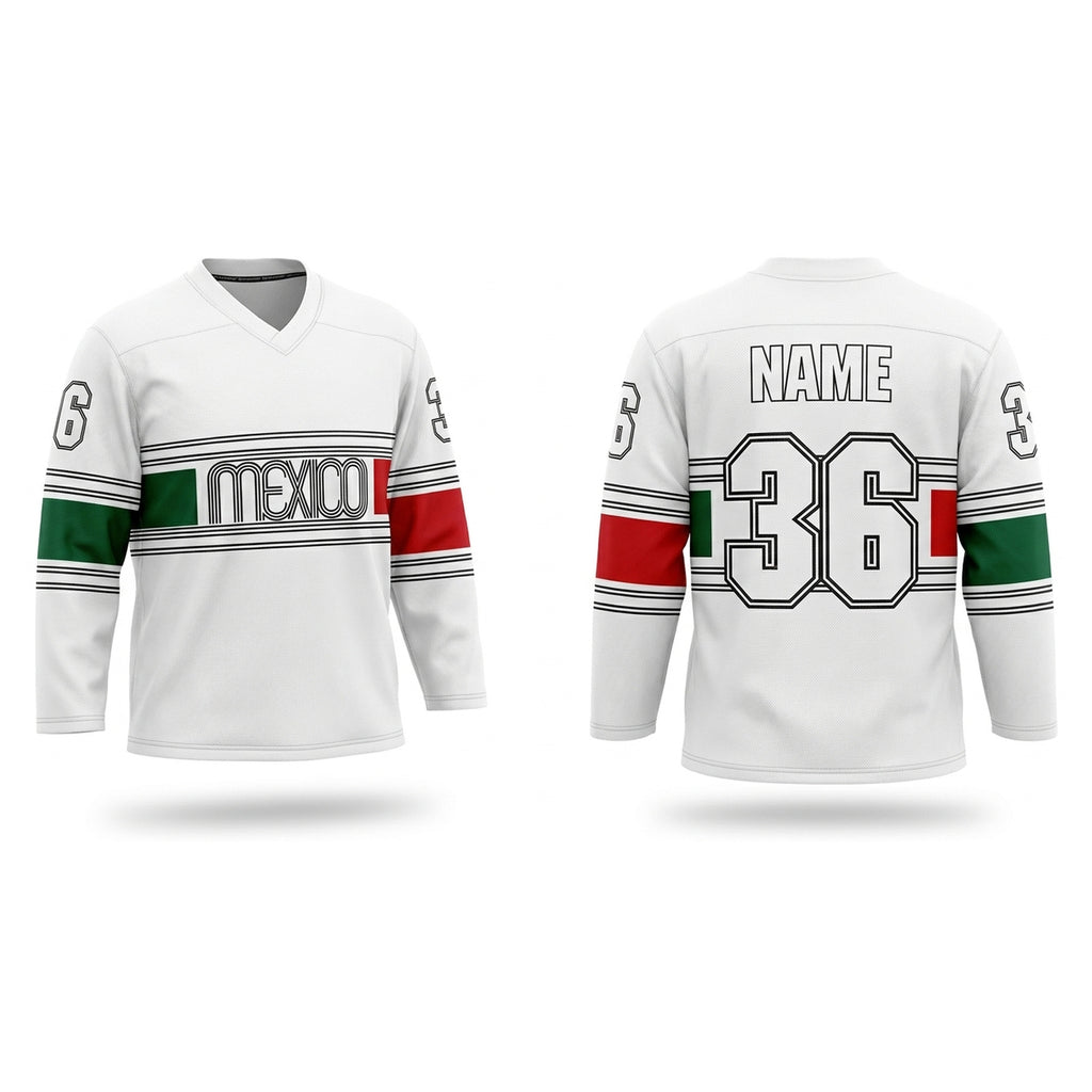 Mexico hockey jersey white