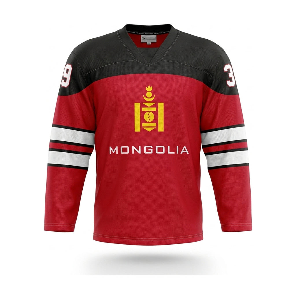 Mongolia hockey jersey red