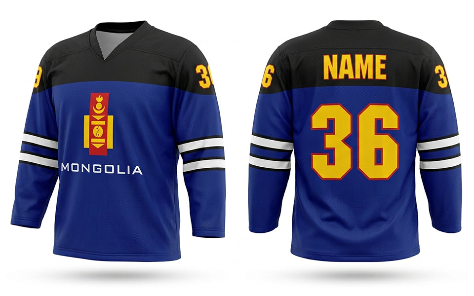 Mongolia hockey jersey blue